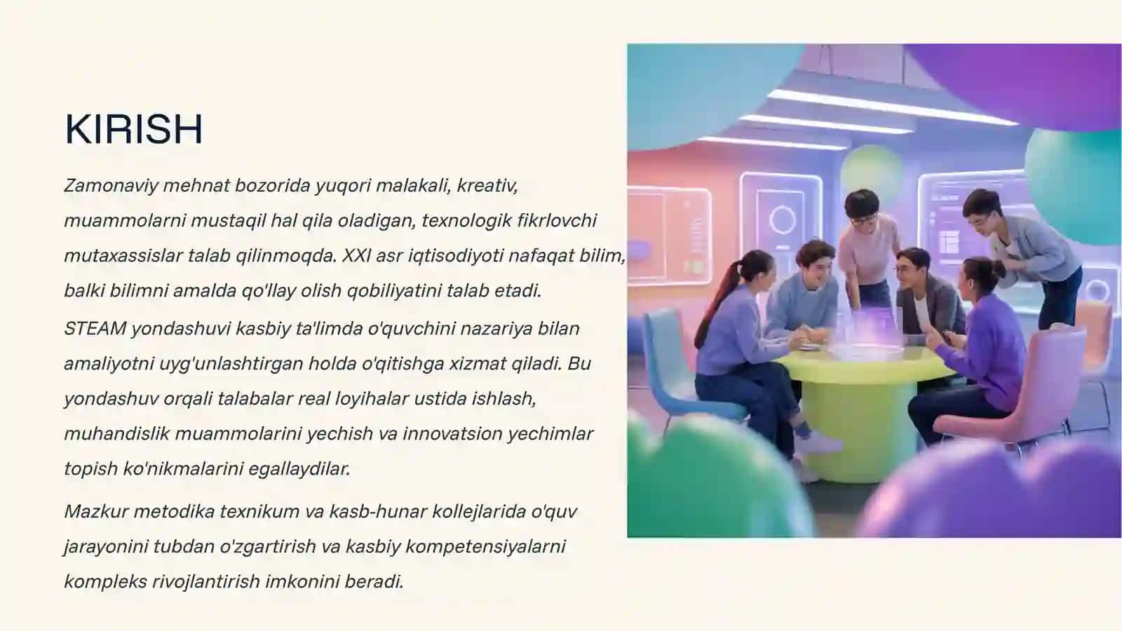 STEAM yondashuviga asoslangan kasbiy kompetensiyalarni rivojlantirish metodikasi 3