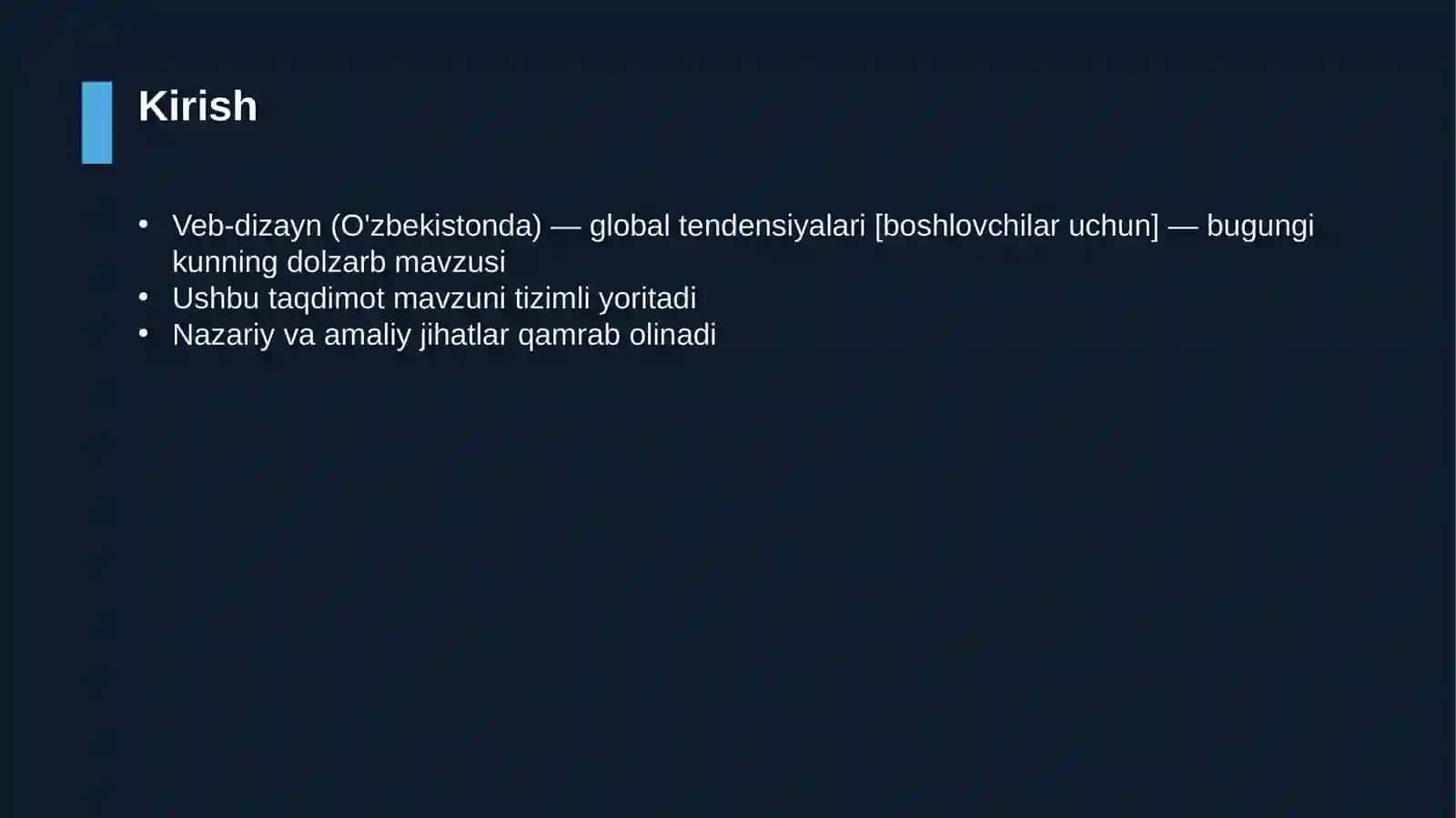 Veb-dizayn (O'zbekistonda) — global tendensiyalari [boshlovchilar uchun] 3