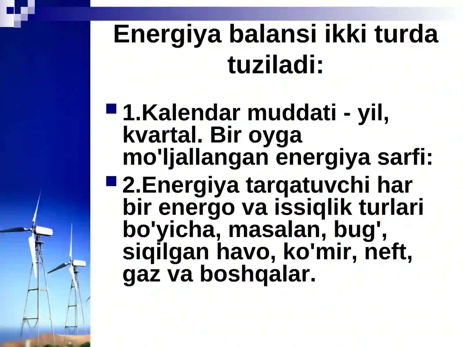 Energetik balans 3