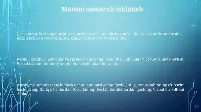 Animatsion taqdimotnoma tayyorlash 3