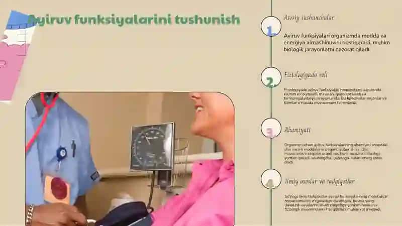 Ayiruv funksiyalarini tekshirish. Fiziologiya 3