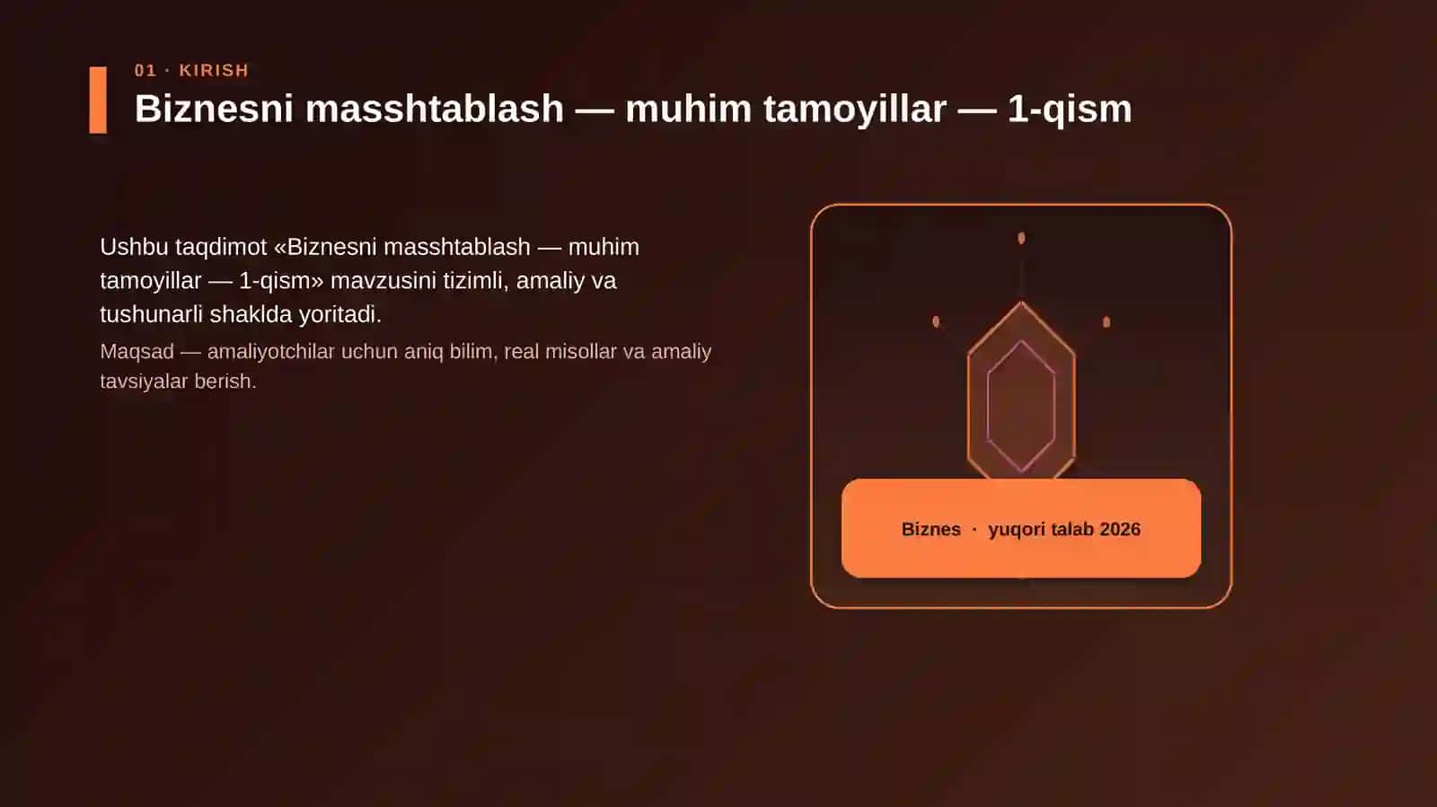 Biznesni masshtablash — muhim tamoyillar — 1-qism 3