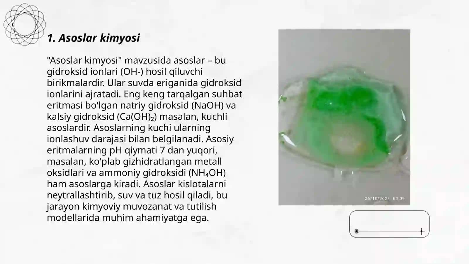 Asoslar kimyosi 3