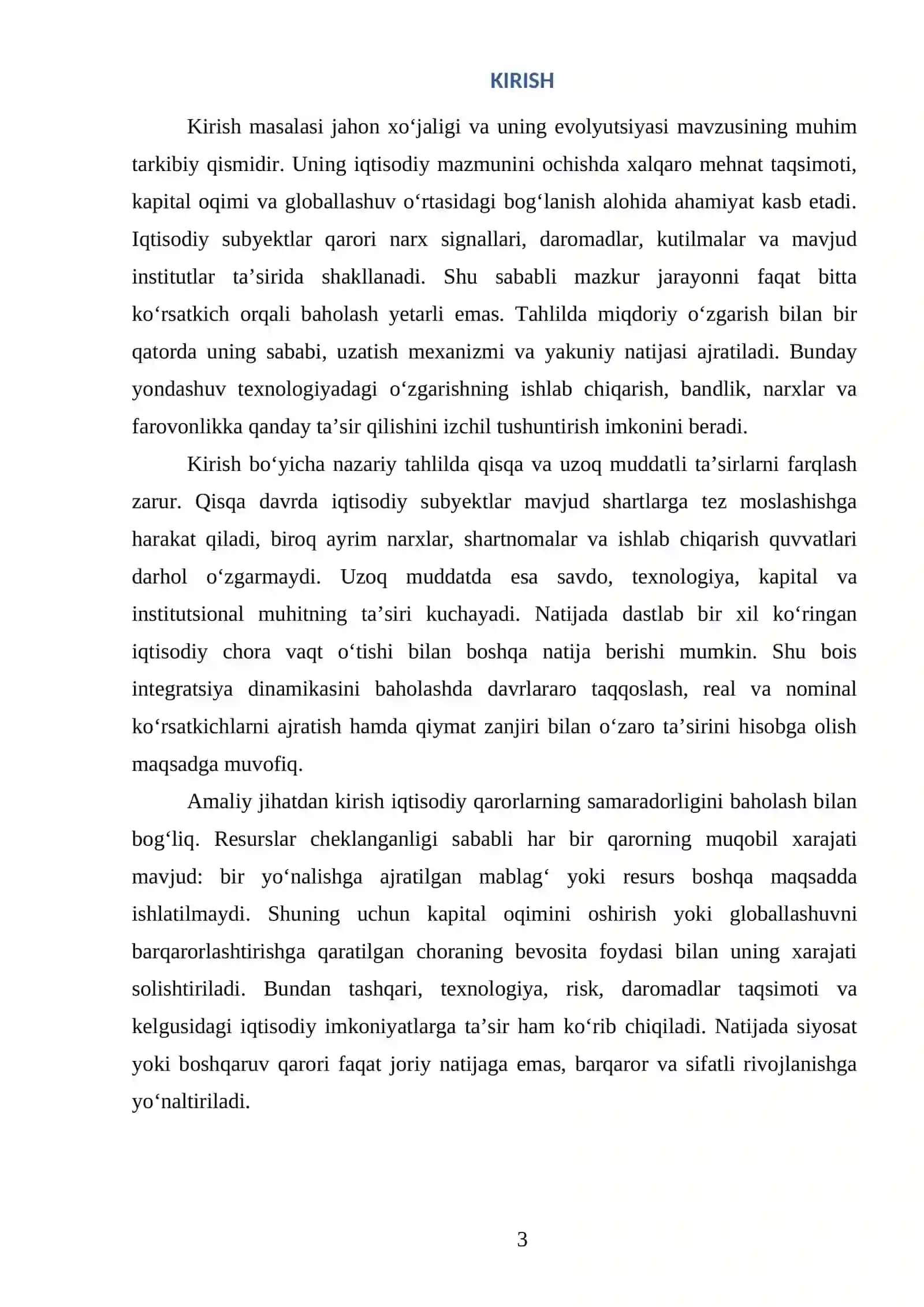 "KURS ISHI IQTISODIYOT NAZARIYASI FANIDAN" 3