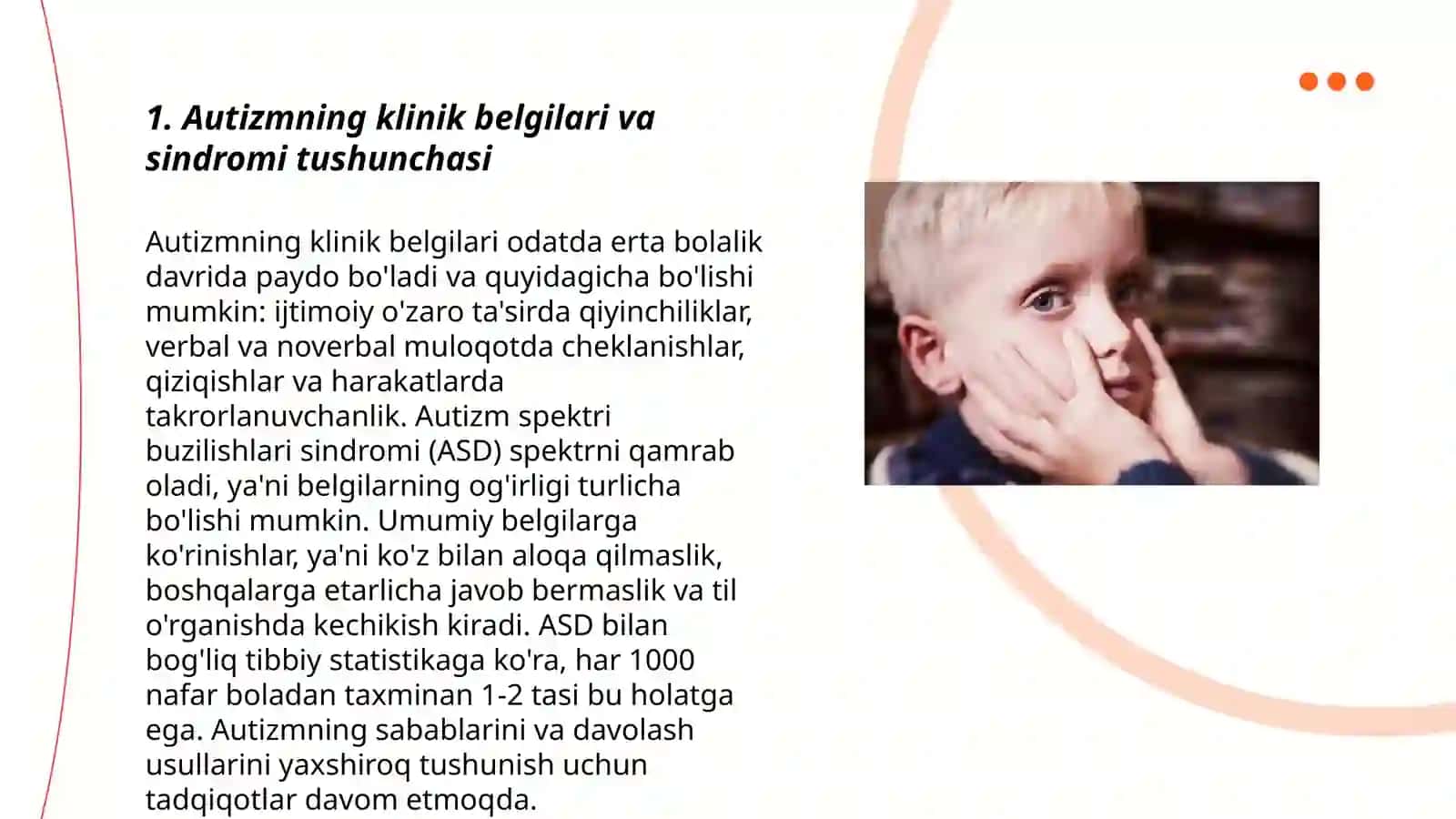 Autizim sindromli bolalar pisixalogyasi 3