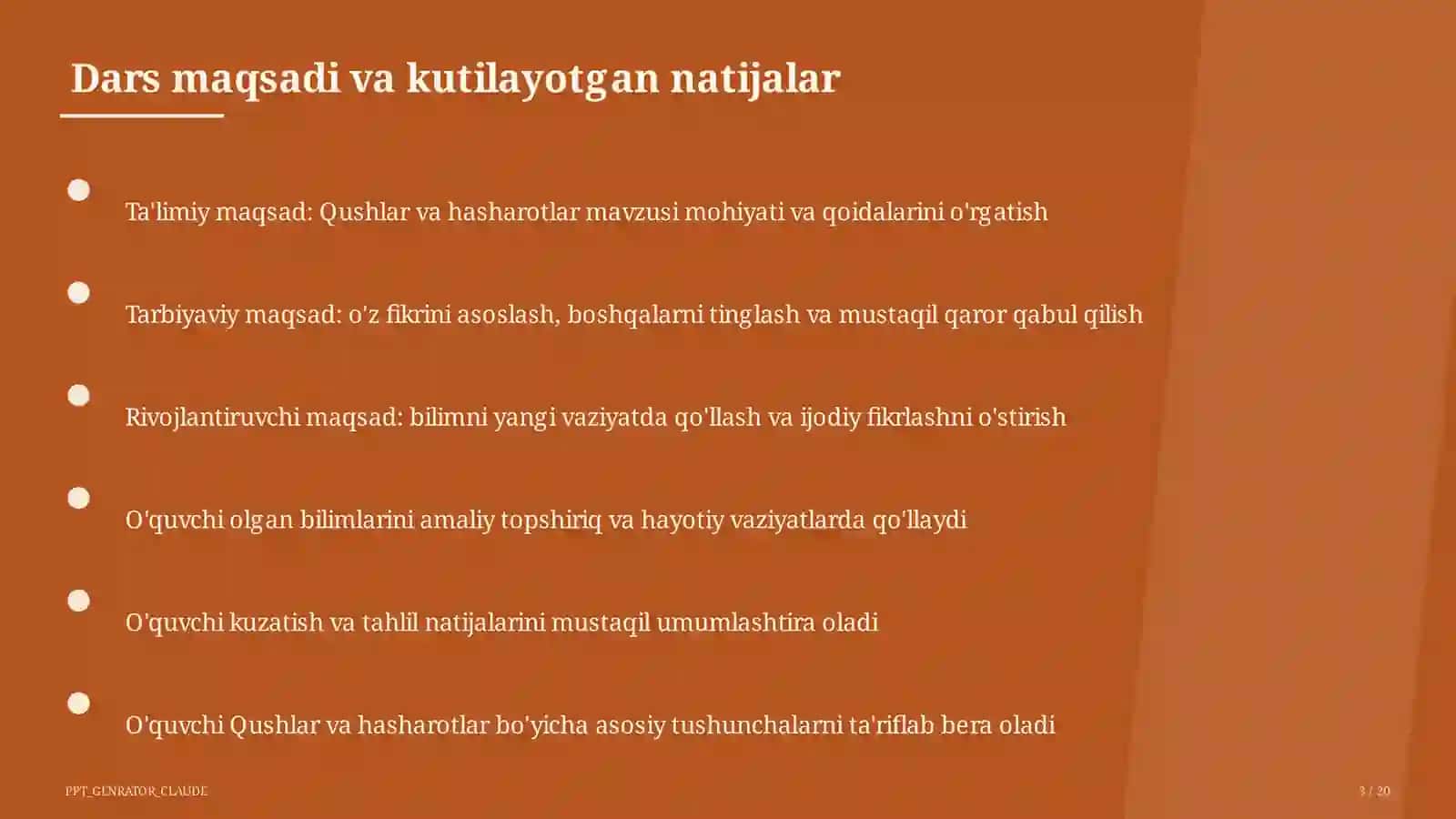 Qushlar va hasharotlar (2-sinf) 3