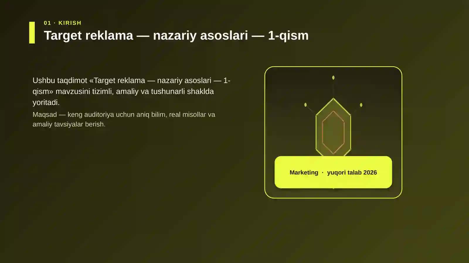 Target reklama — nazariy asoslari — 1-qism 3