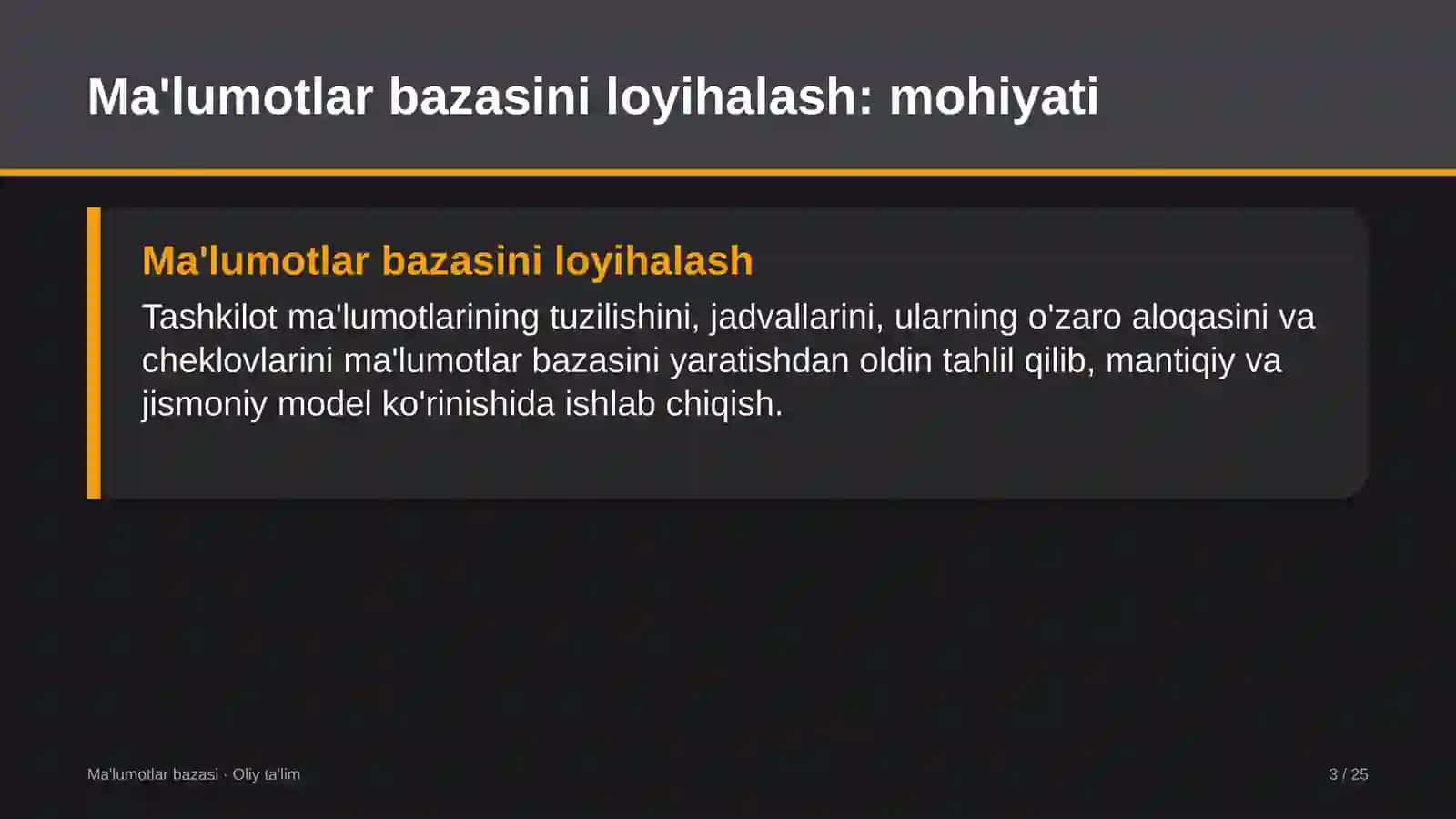 Dehqon bozorlarida ma'lumotlar bazasini loyihalash 3