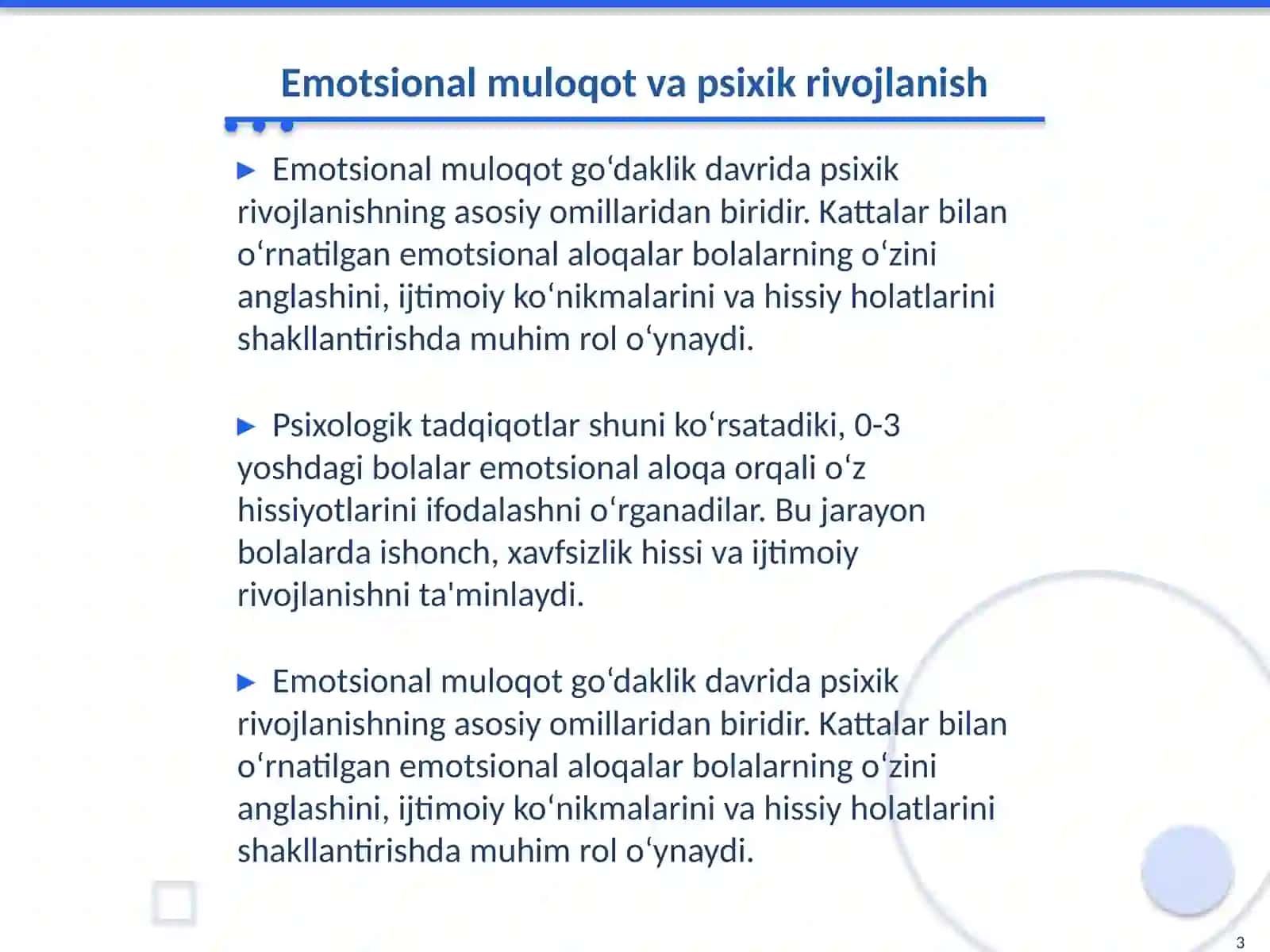 Psixik rivojlanishda Emotsional Muloqotning Ahamiyati 3