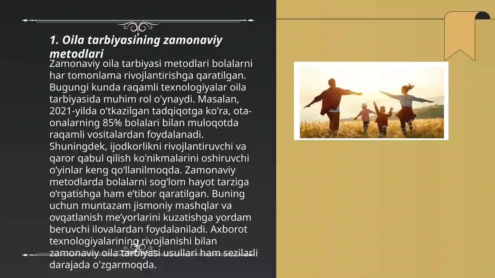 Oila tarbiyasining zamonaviy metodlari 3