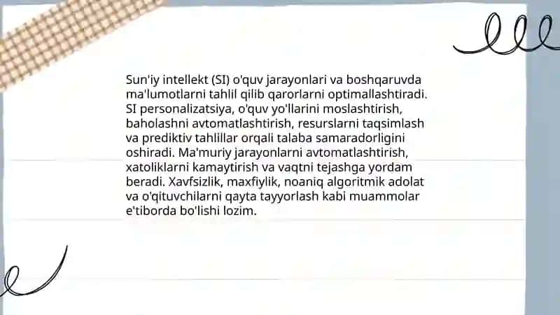 Sun'iy intellekt va boshqarish mavzusida prezentatsiya 3