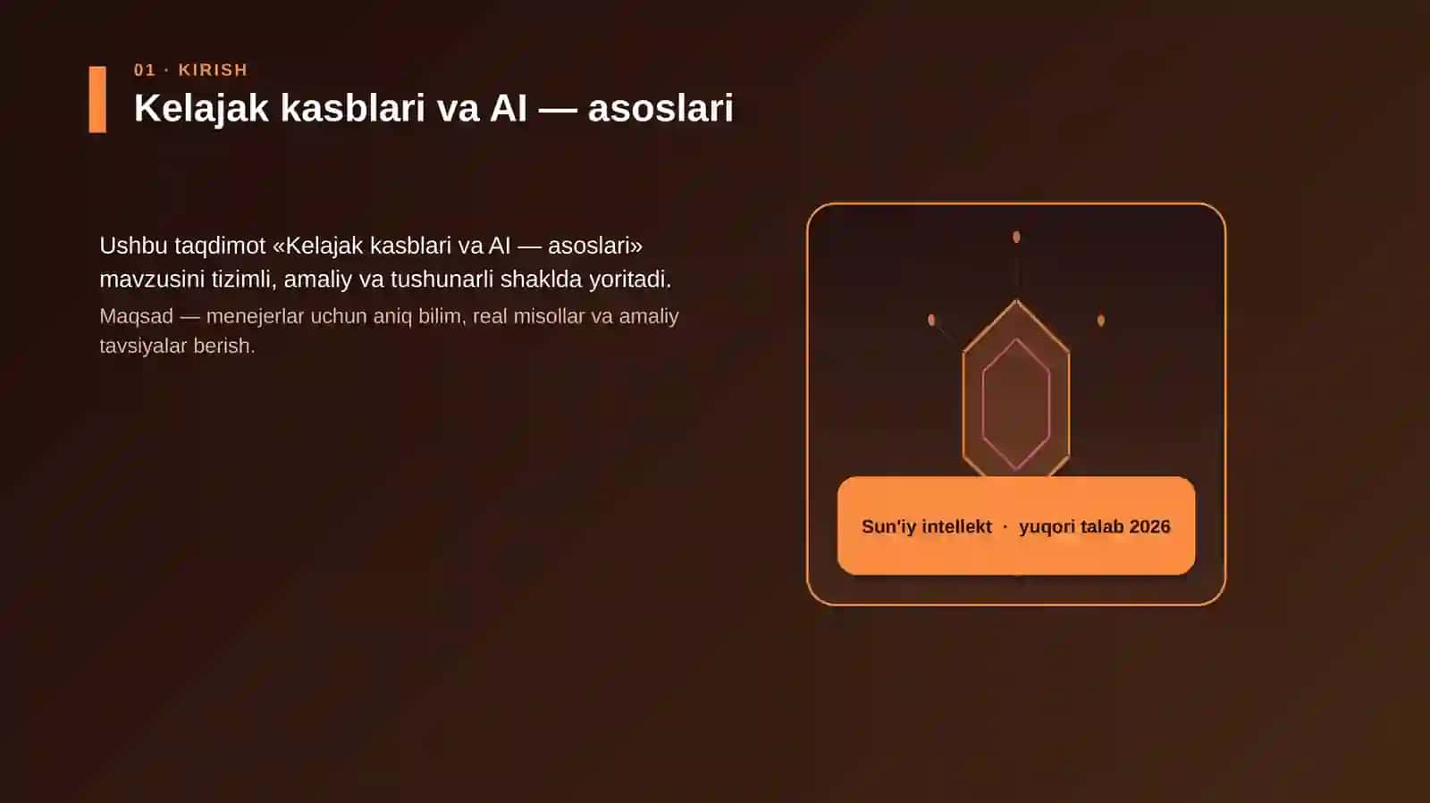 Kelajak kasblari va AI — asoslari 3