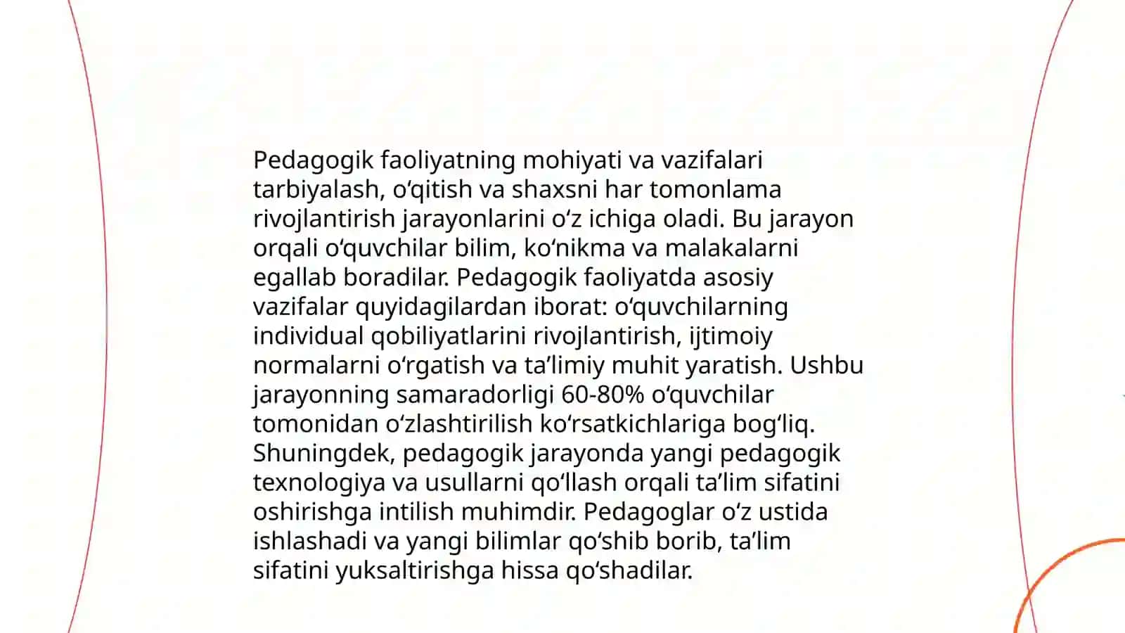 Pedagogik faoliyatning psixologik xususiyatlari 3