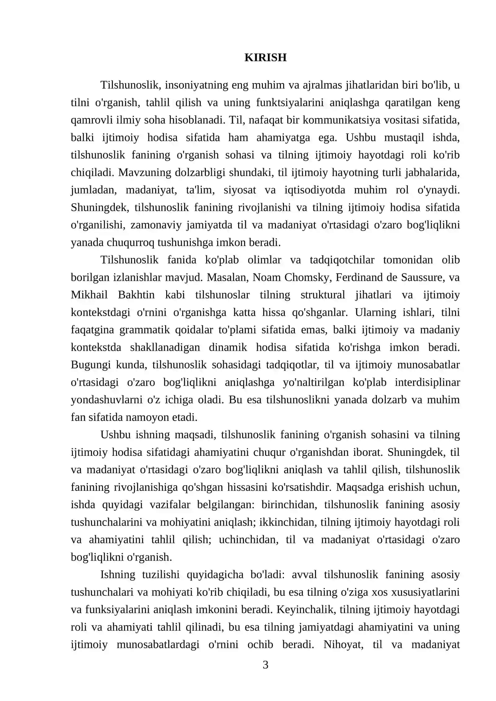Tilshunoslik fanining òrganish sohasi. Til ijtimoiy hodisa sifatida 3