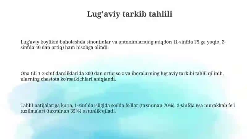 Ona tili 1-2-sinf õqish darsliklarini tahlili 3