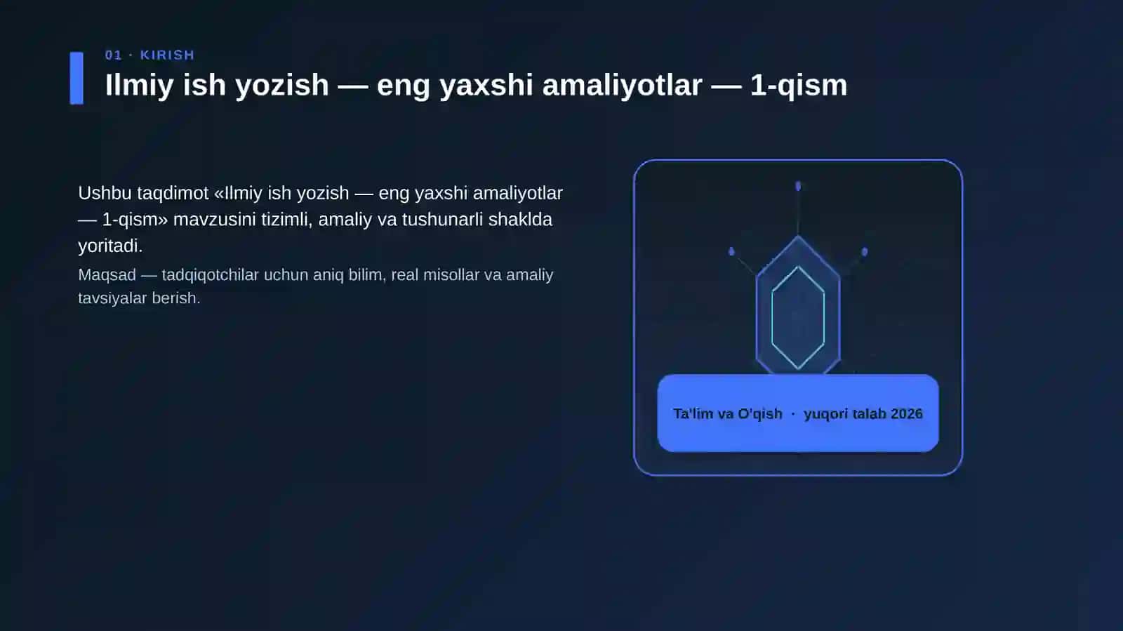 Ilmiy ish yozish — eng yaxshi amaliyotlar — 1-qism 3