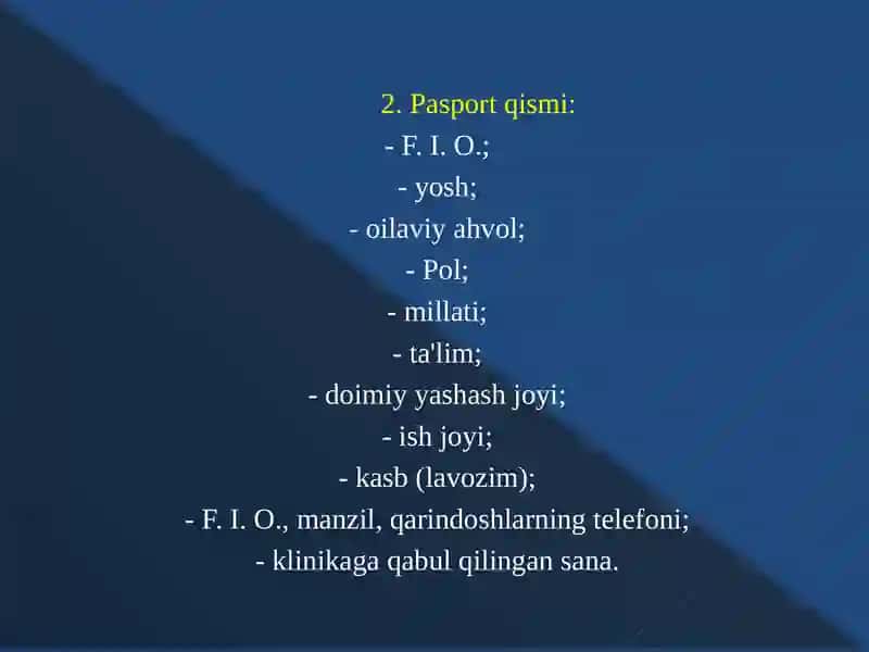 Bemorning shikoyatlari 3