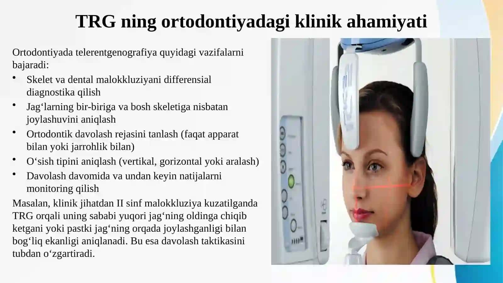 Telerentgenografiya. Tahlil qilish prinsiplari.  Телерентгенография.   Тахлил килиш принцплари 3