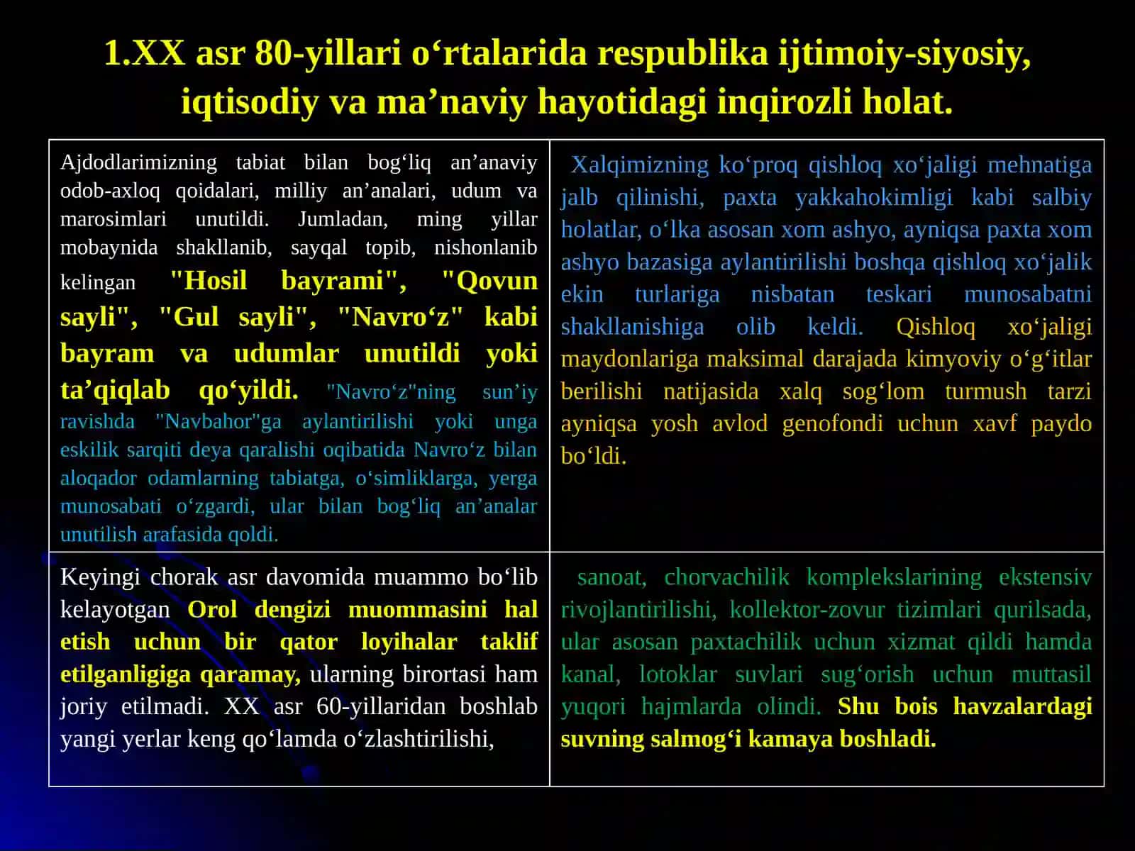 Mustaqillikka erishish arafasida O‘zbekistondagi ijtimoiy-siyosiy jarayonlar 3