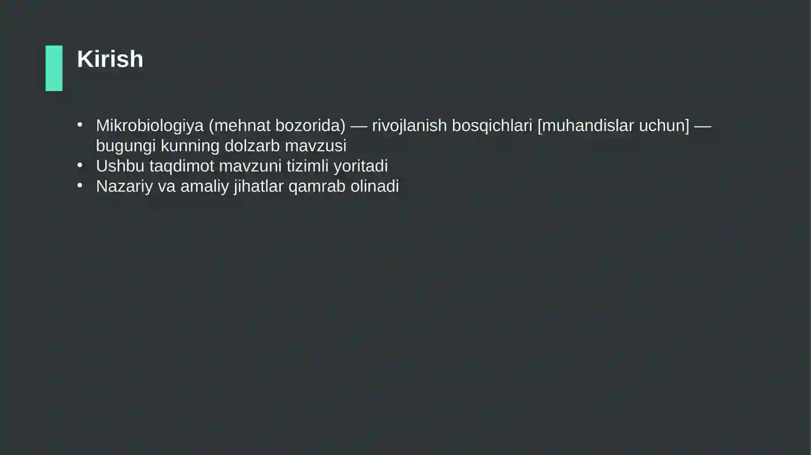 Mikrobiologiya (mehnat bozorida) — rivojlanish bosqichlari [muhandislar uchun] 3