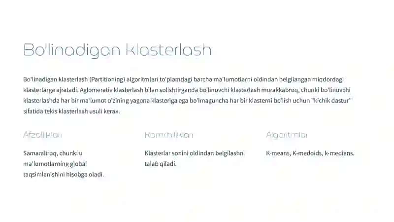 Klasterlashga asoslangan ilovalar 3