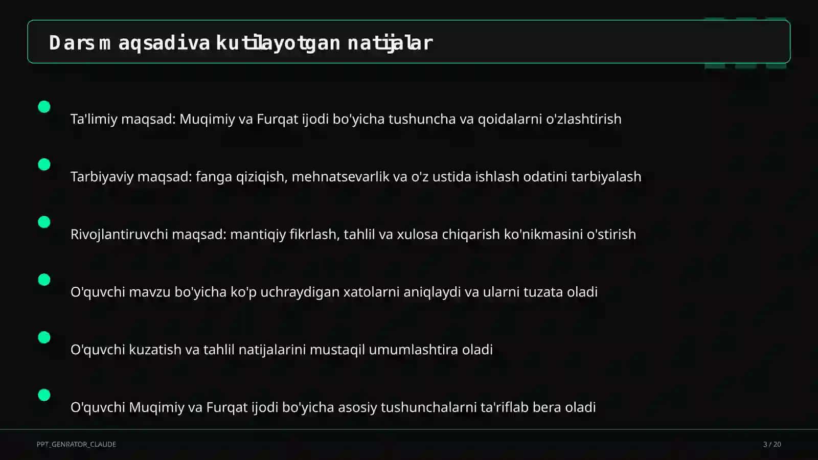 Muqimiy va Furqat ijodi (10-sinf) 3
