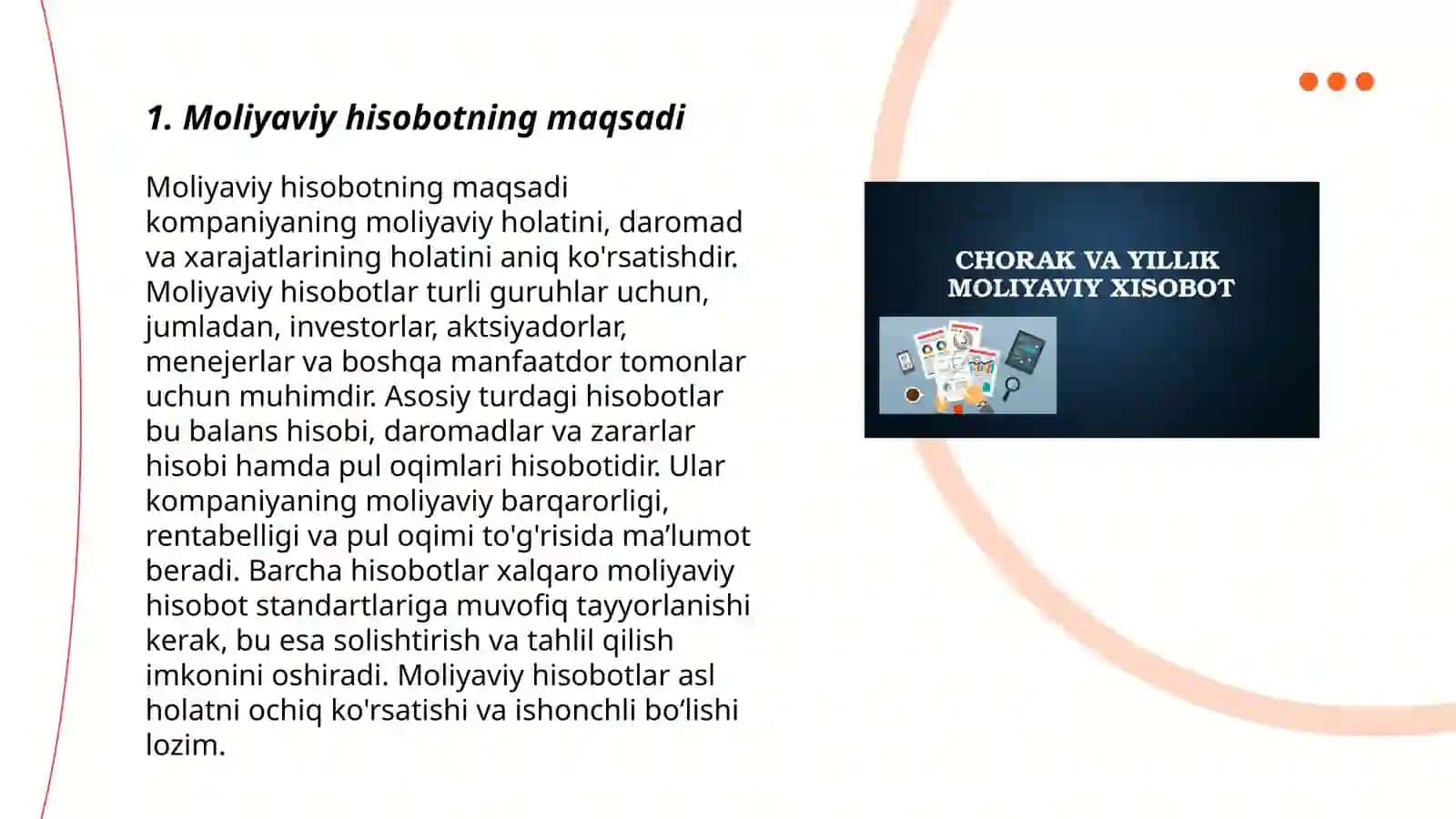 Moliyaviy hisobotning maqsadi 3