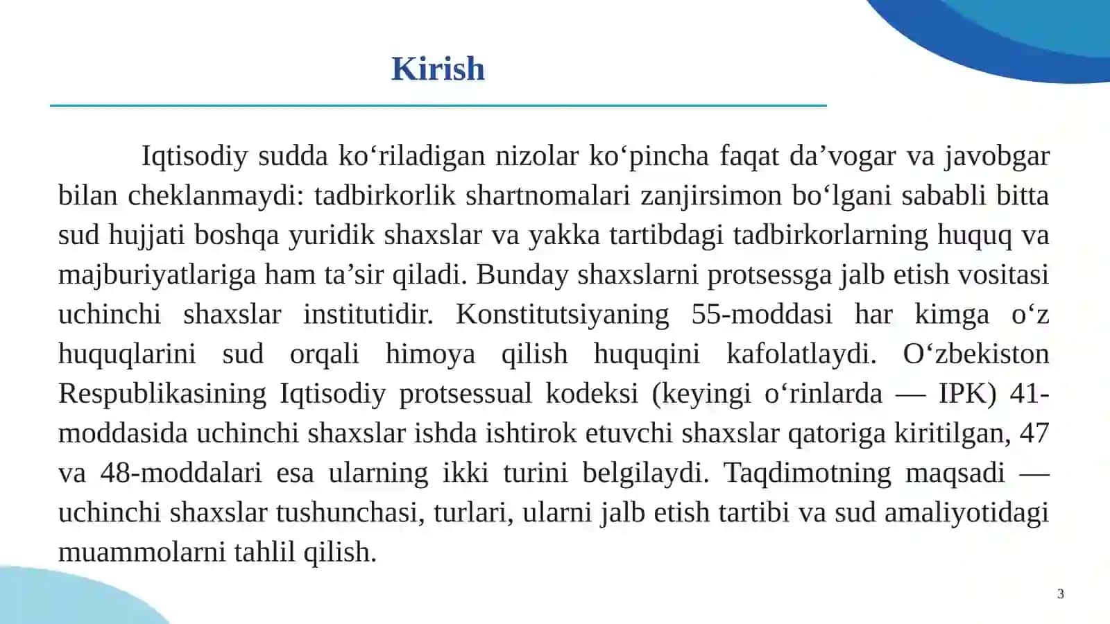 UCHINCHI SHAXSLAR VA ULARNING TURLARI 3