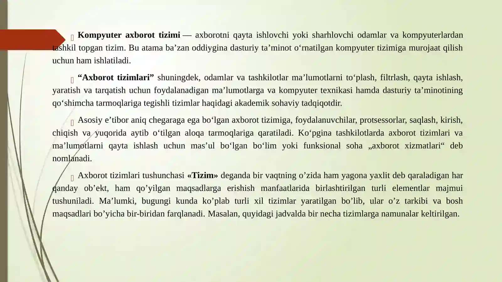 Axborot tizimi(AT) 3