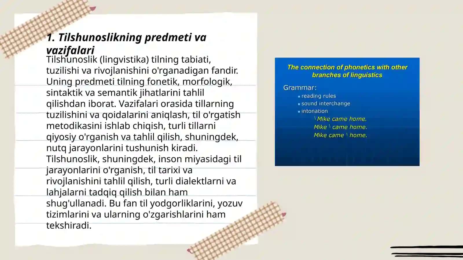 Tilshunoslik fan sifatida, uning tabiiy va ijtimoiy fanlar bilan aloqasi 3