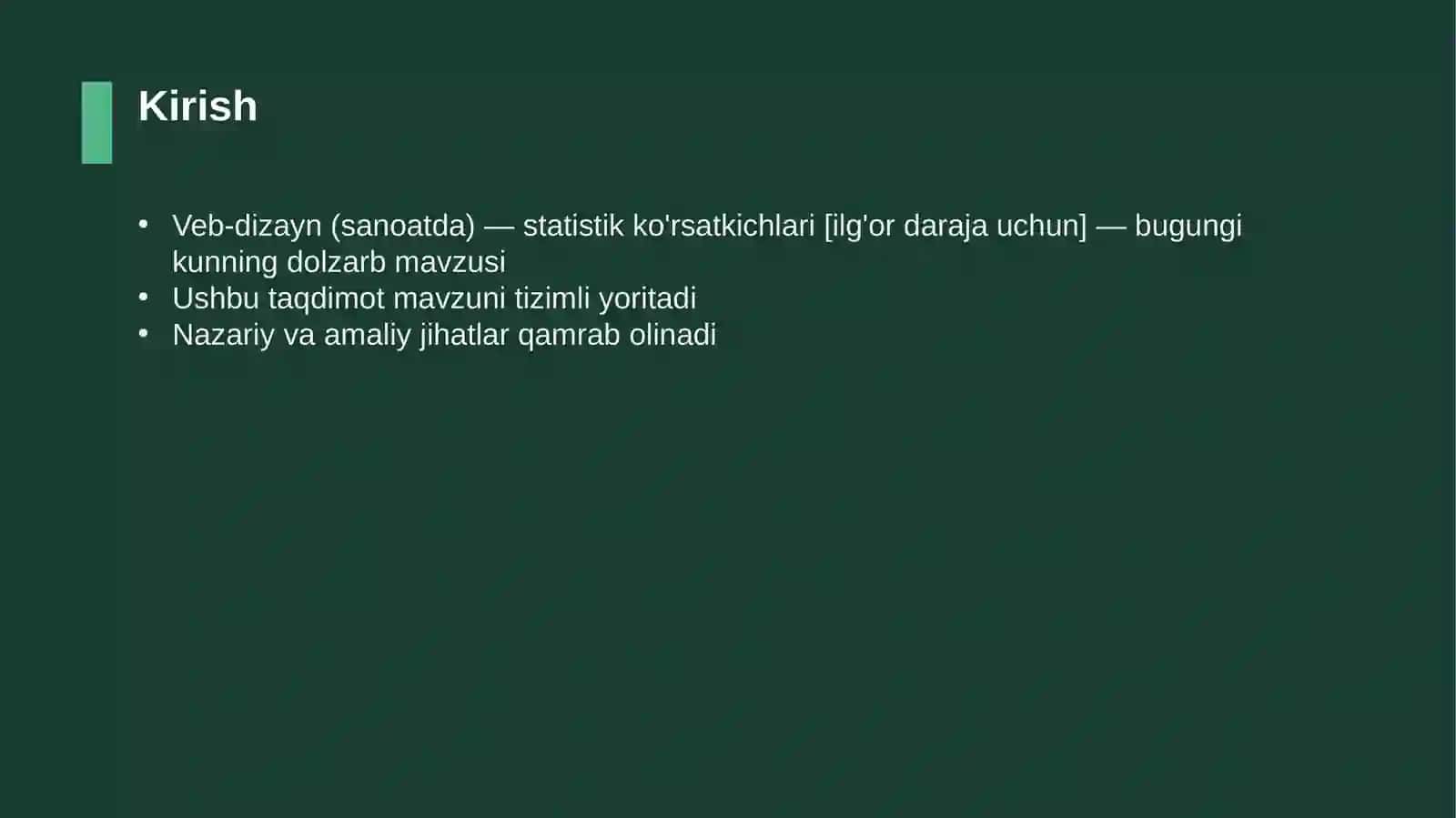 Veb-dizayn (sanoatda) — statistik ko'rsatkichlari [ilg'or daraja uchun] 3