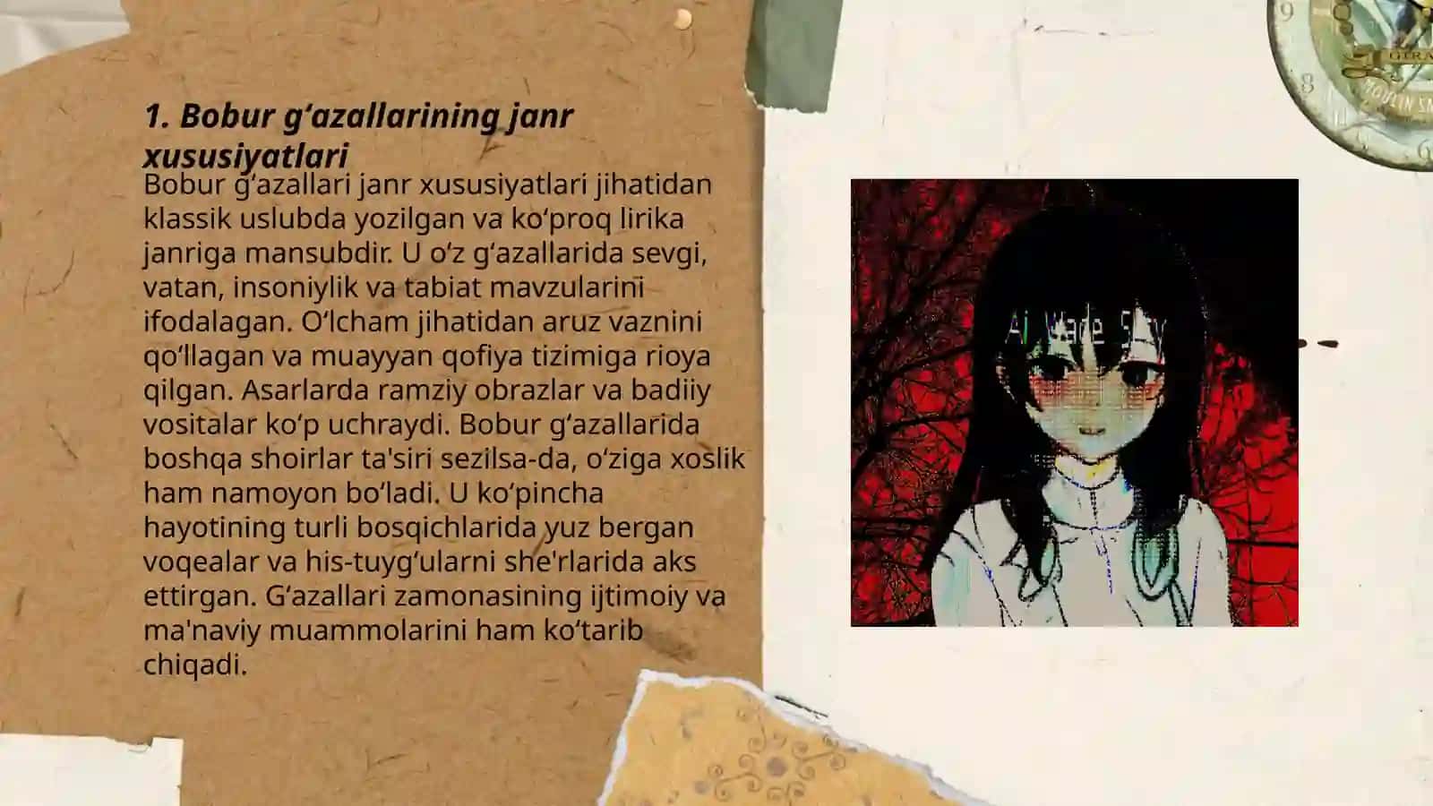 Bobur gʻazallari asarlari matni ustida ishlash 3