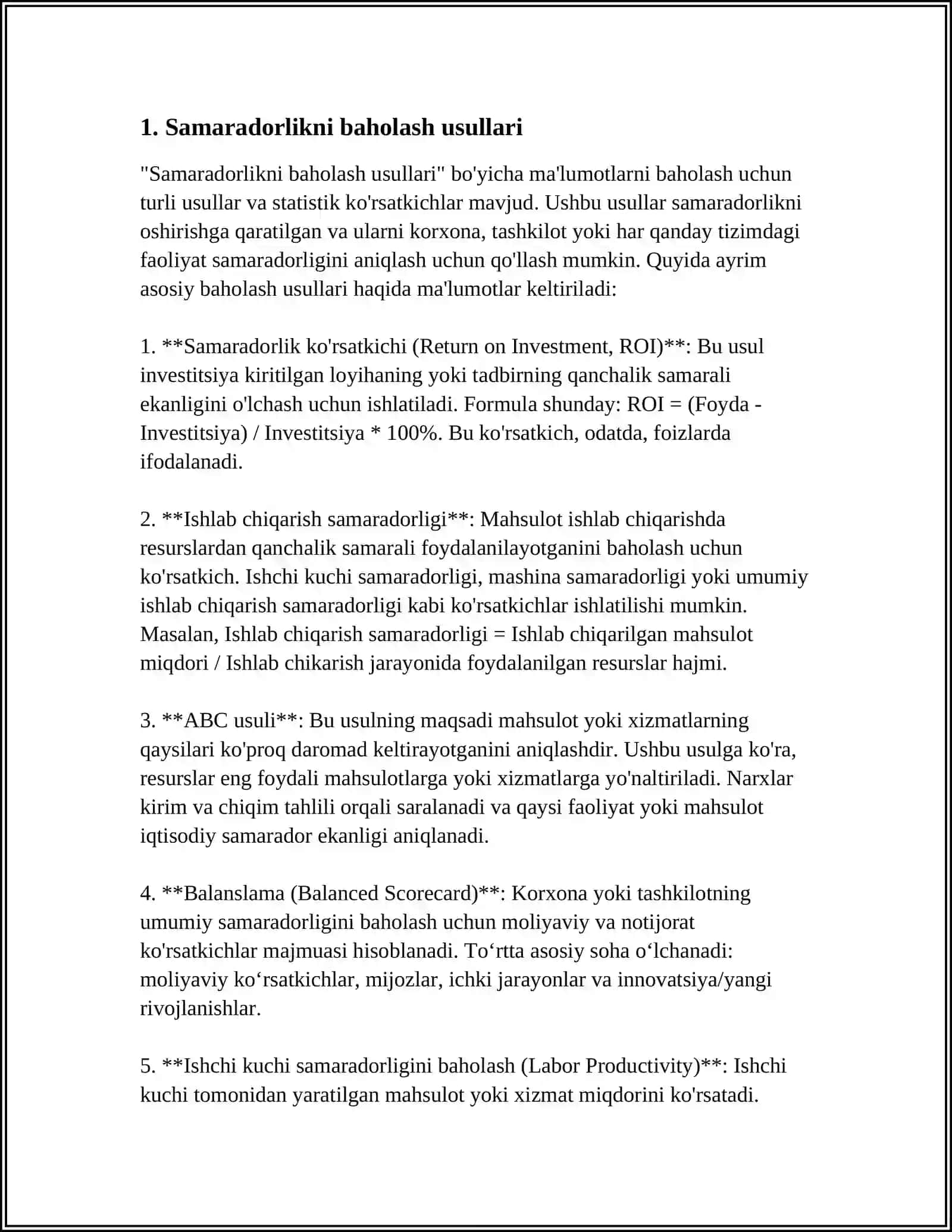 SAMARADORLIKNI BELGILOVCHI KOʻRSATGICHLAR TIZIMI 3