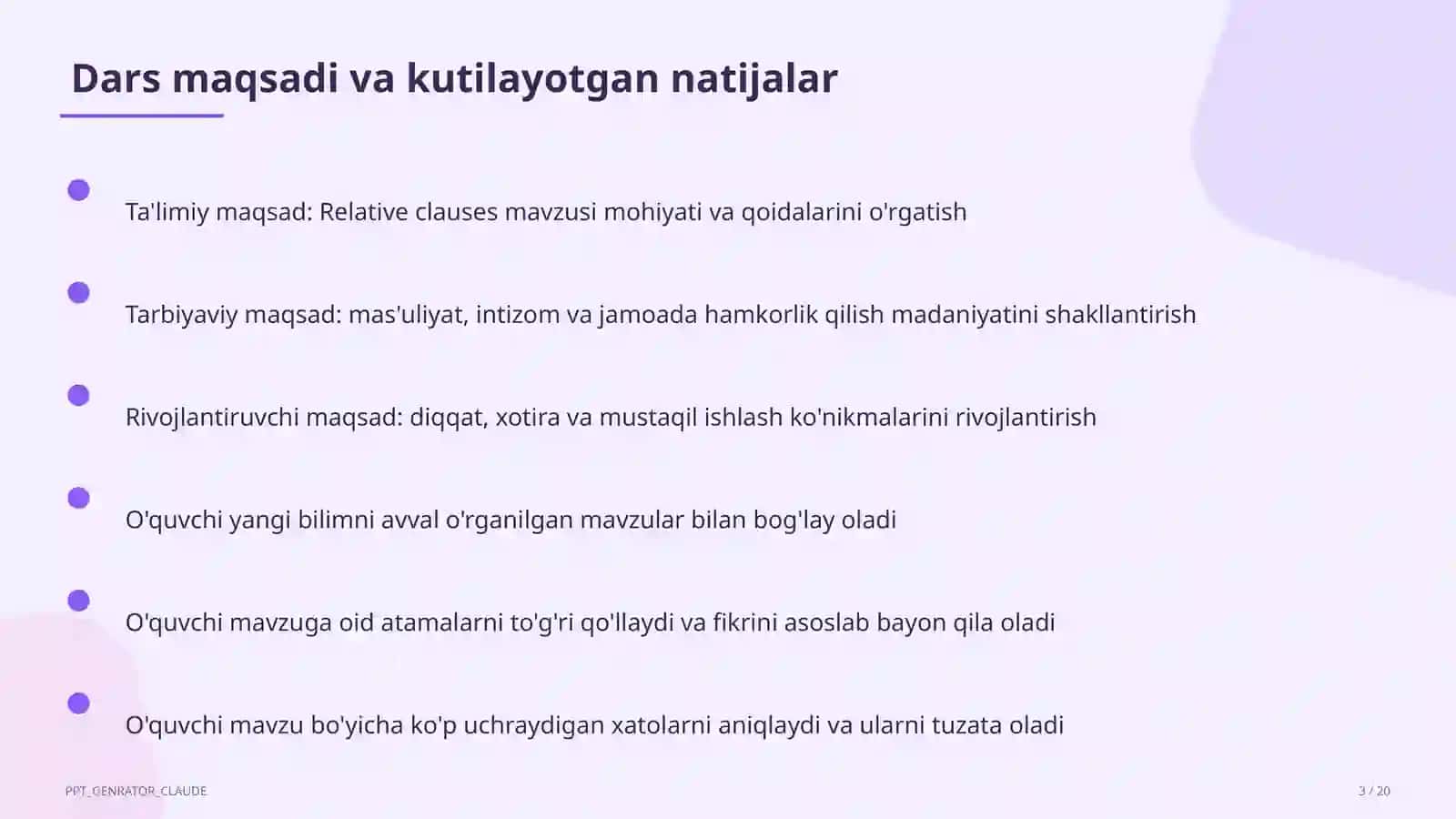 Relative clauses (10-sinf) 3