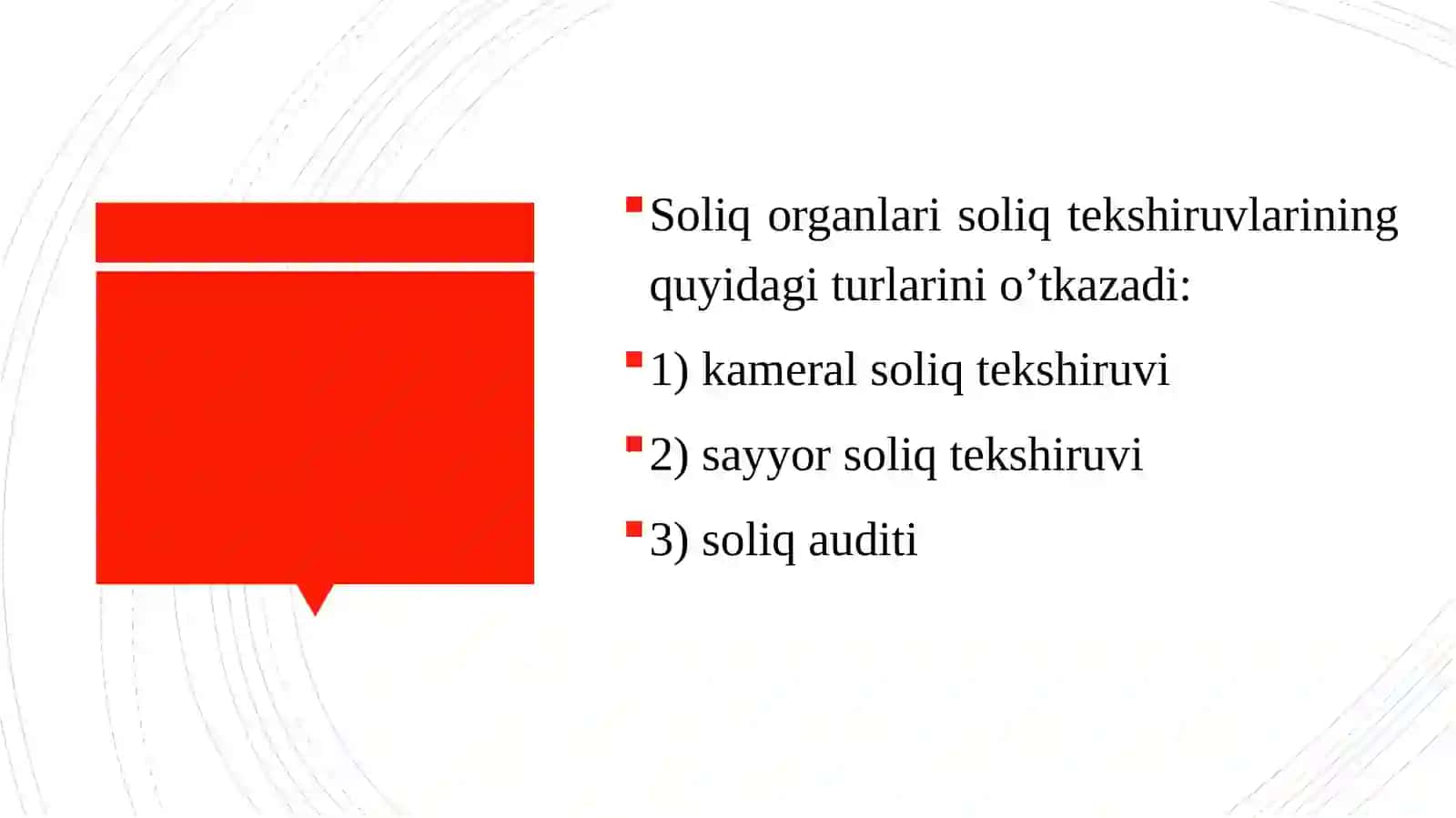 SOLIQ TEKSHIRUVLARINI O’TKAZISH TARTIBI 3