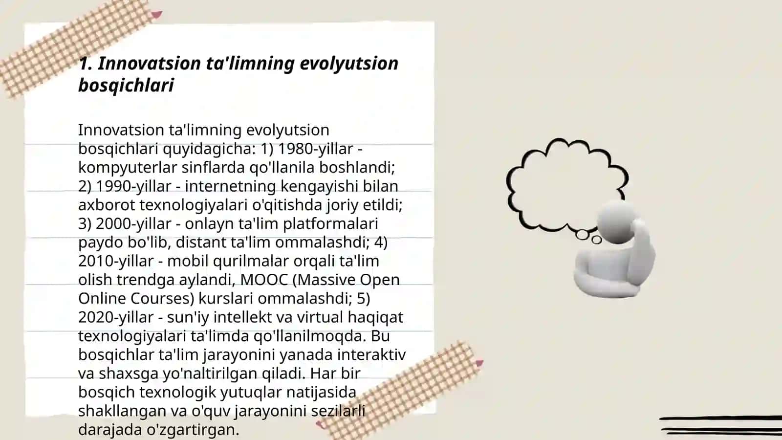 Innovatsion Ta'limning Rivojlanish Tarixi va Pedagogikasi 3