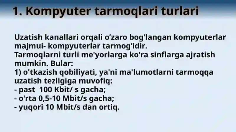 Kompyuter tarmoqlari 3