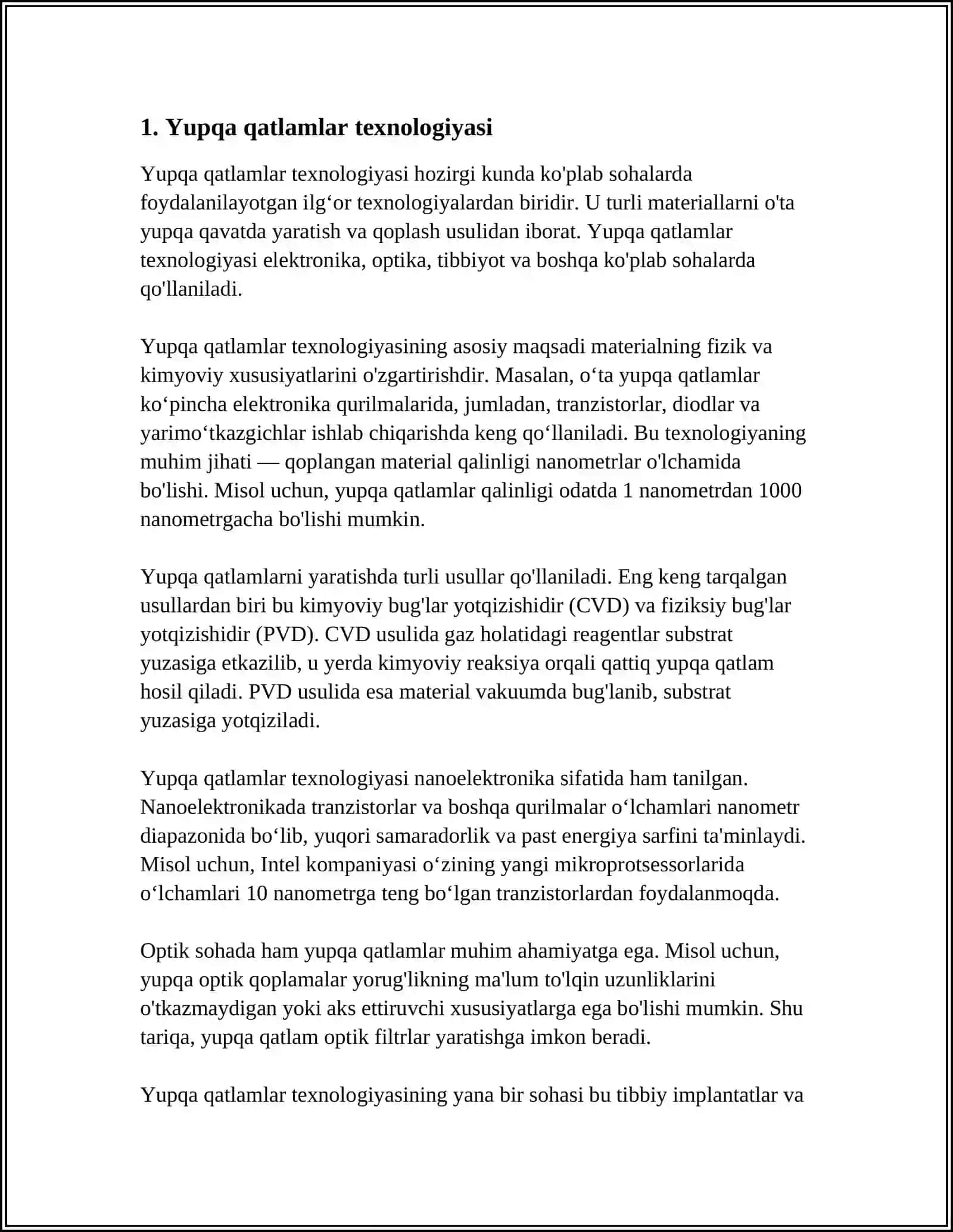Yupqa Qatlamlar Texnologiyasi 3