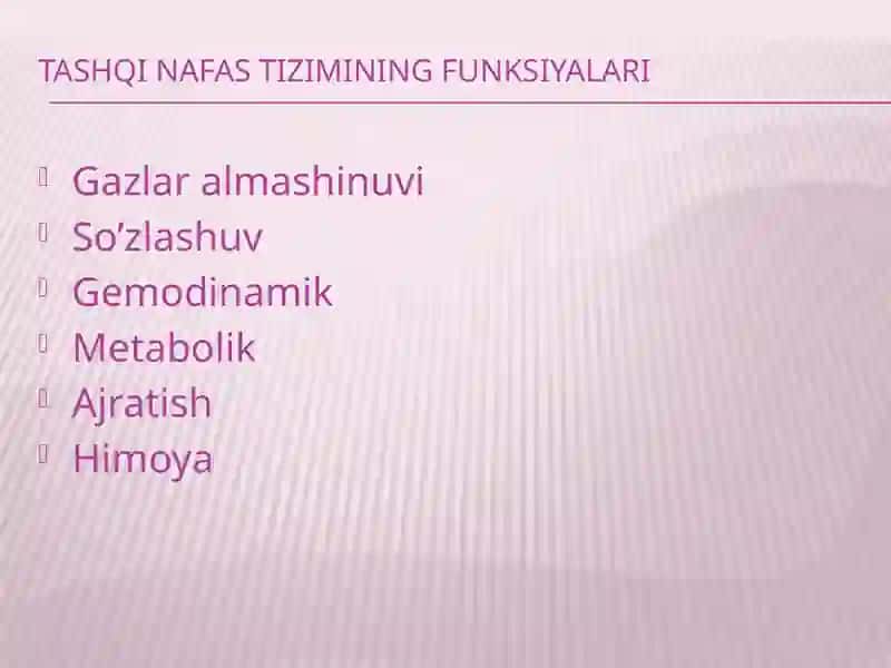 Nafas oli sh tizimi ning patofiziologiyasi 3