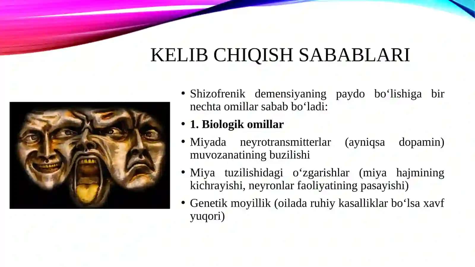 Shizofrenik demensiyanining kelib chiqish sabablari va asoratlari 3