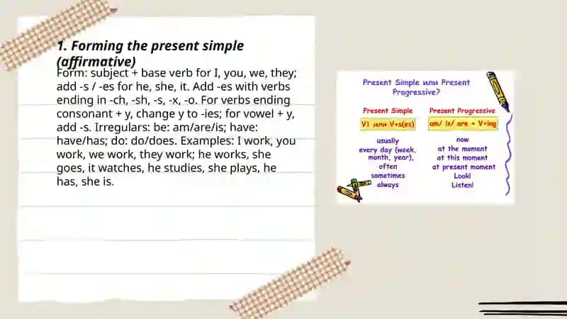Present Simple and Present Progressive 3