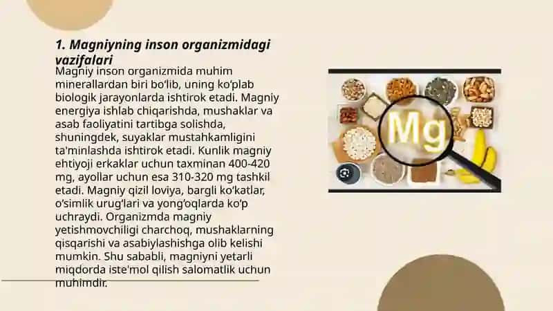 Magniy va kalsiyning inson organizmidagi ahamiyati 3