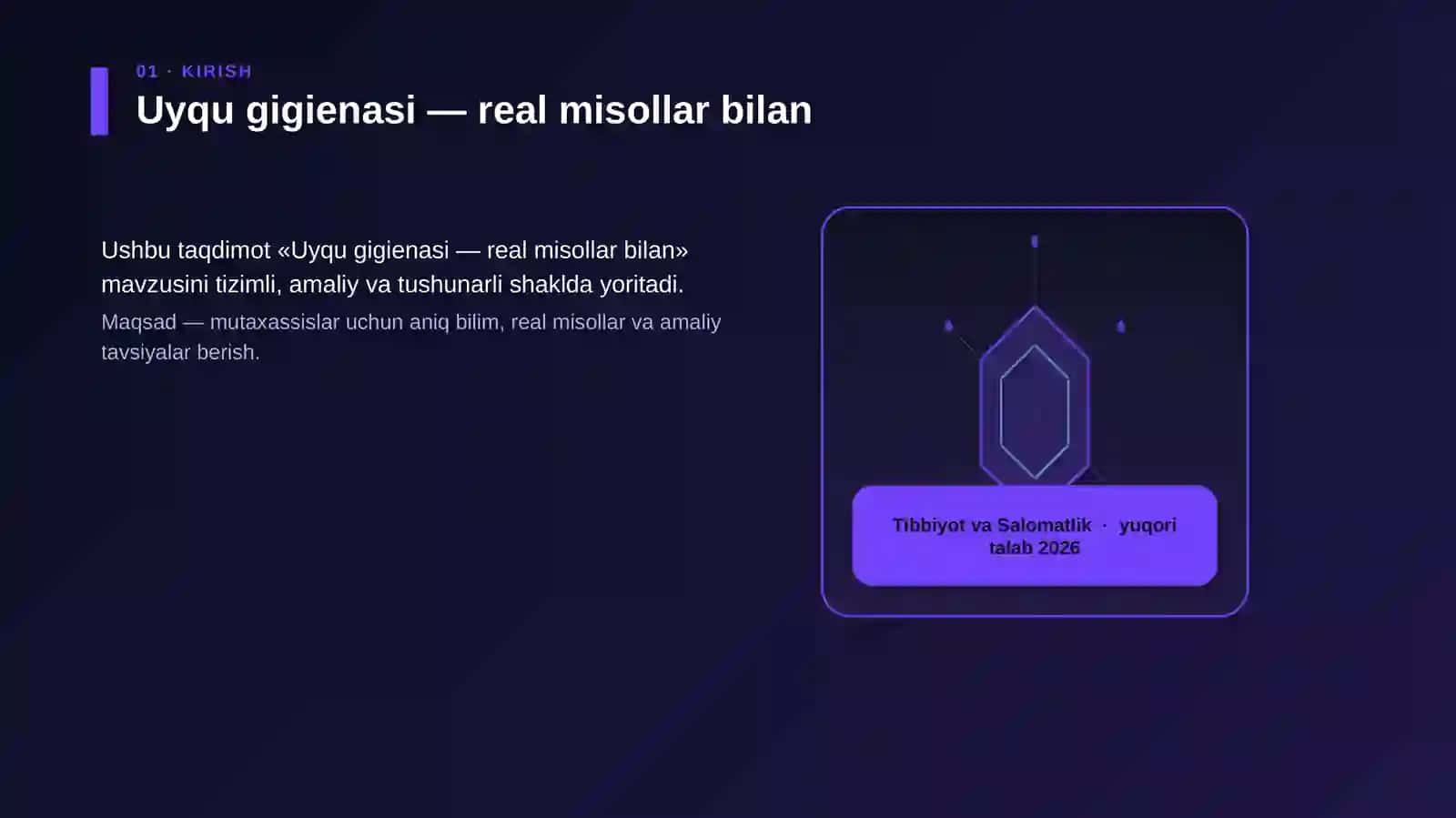 Uyqu gigienasi — real misollar bilan 3