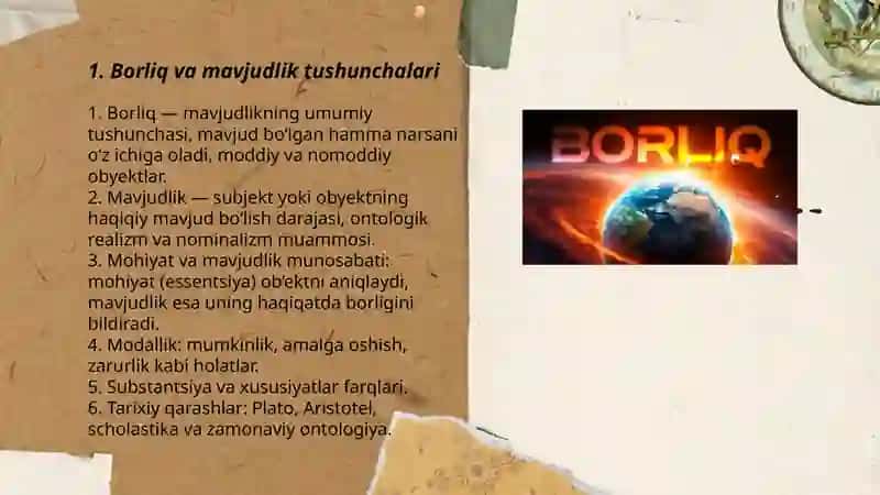 Borliq falsafasi(Ontologiya) 3