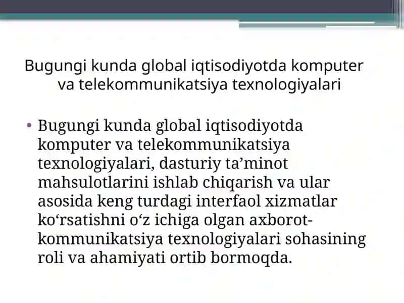 Zamonaviy axborot kommunikatsiya texnologiyalari 3