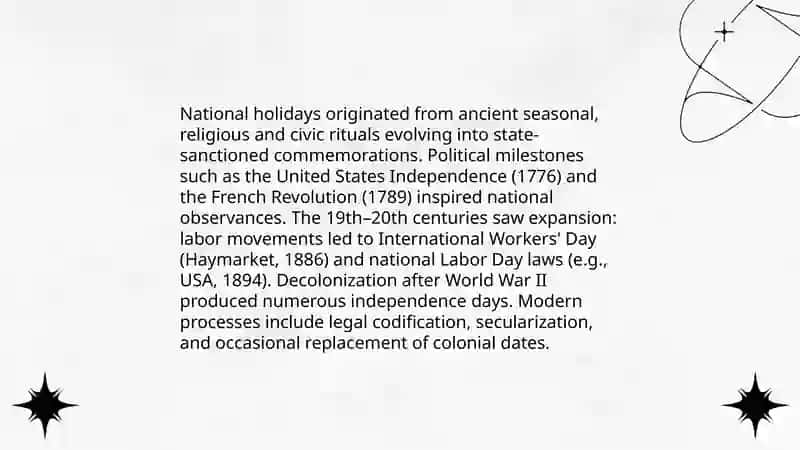 National holidays 3