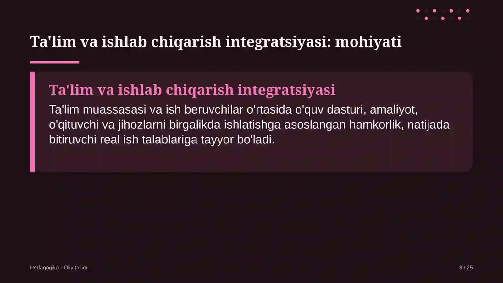 ta'mirlash pardozlash ishlarida ta'lim va ishlab chiqarish integratsiyasi 8828 3