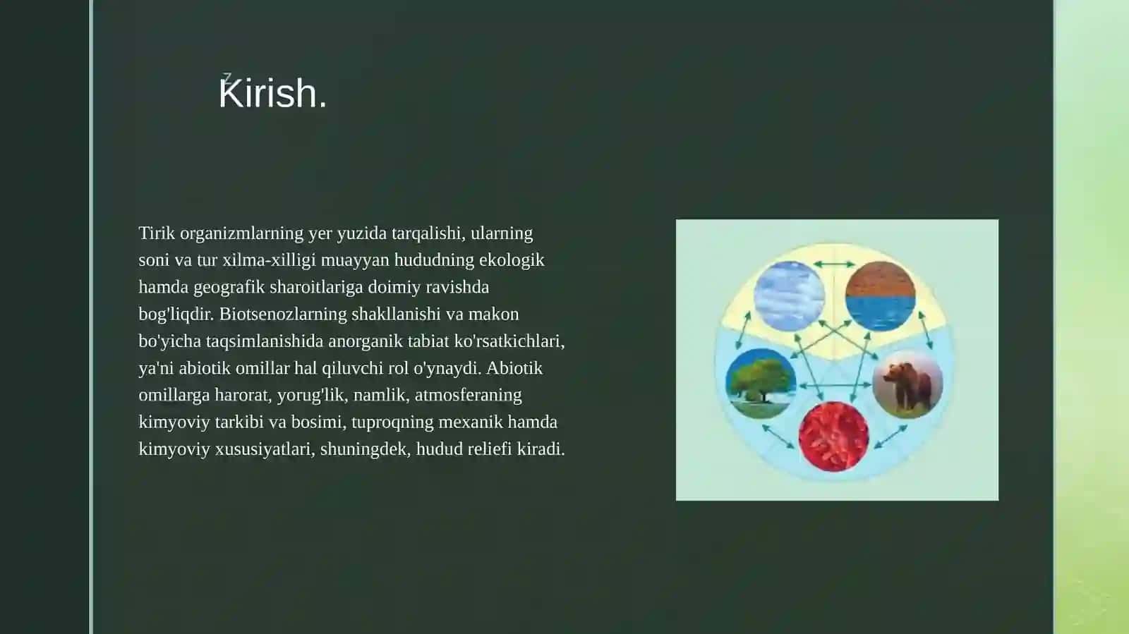abiotik omillarning tirik organizmlar tarqalishiga tasiri 3