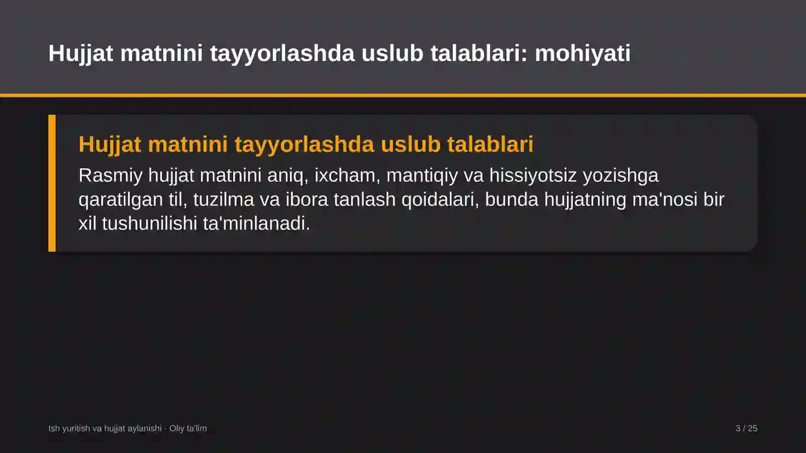 Kredit uyushmalarida hujjatlar matnini tayyorlashda uslub talablari 3
