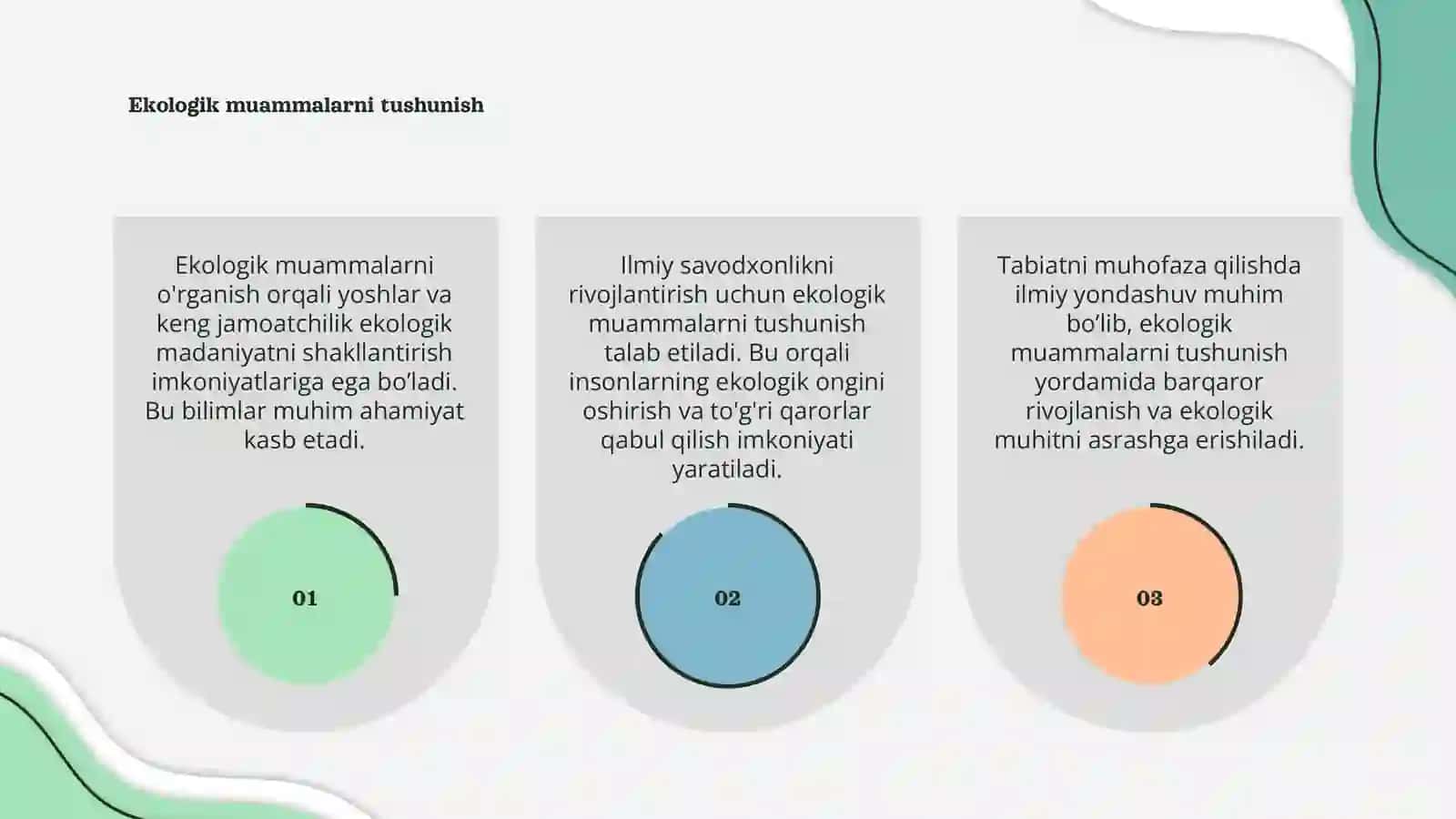 Ekologik muommalarni organish orqali ilmiy savodxonlikni rivojlantirish yoʻllari 3